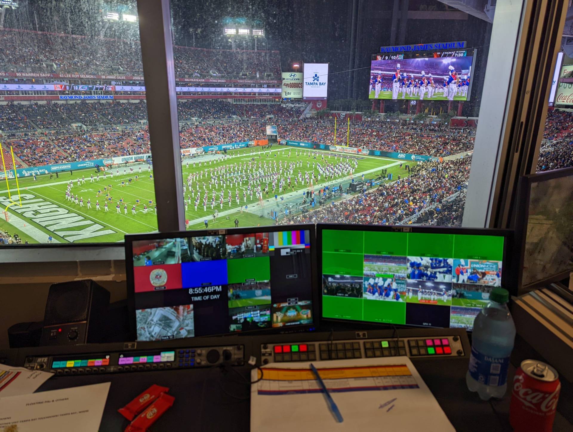 gameday view from control room