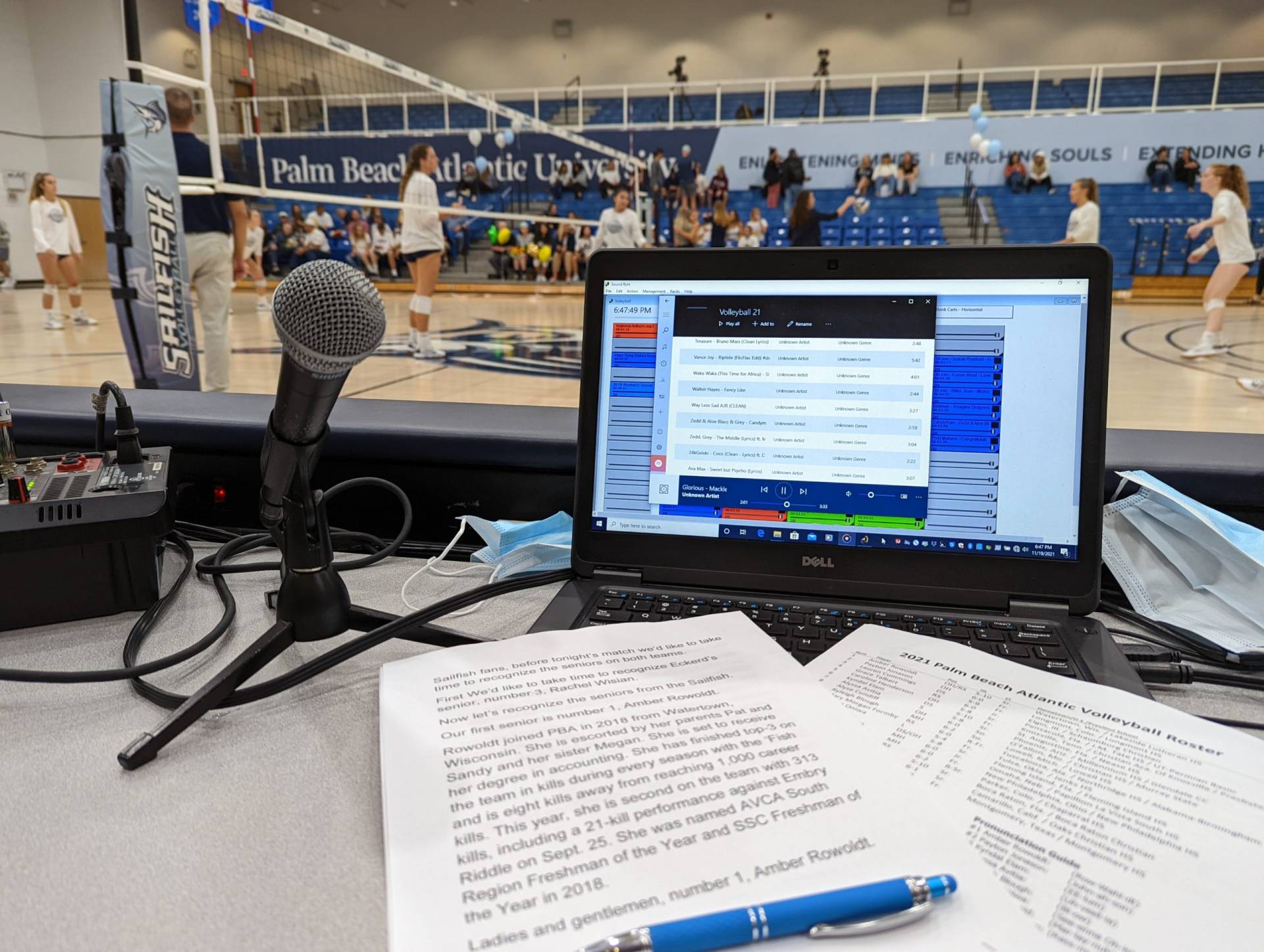 gameday on the volleyball court